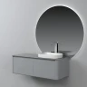 Тумба с раковиной Black&White Universe U915.1200 R 120 R 9151200R подвесная Glossy light grey МДФ / ЛДСП