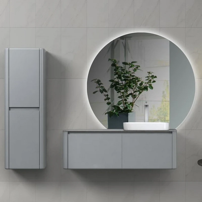 Тумба с раковиной Black&White Universe U915.1200 R 120 R 9151200R подвесная Glossy light grey МДФ / ЛДСП