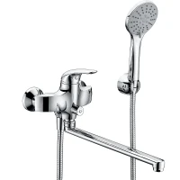 Смеситель для ванны WasserKRAFT Rossel 2802L универсальный Хром латунь на стену