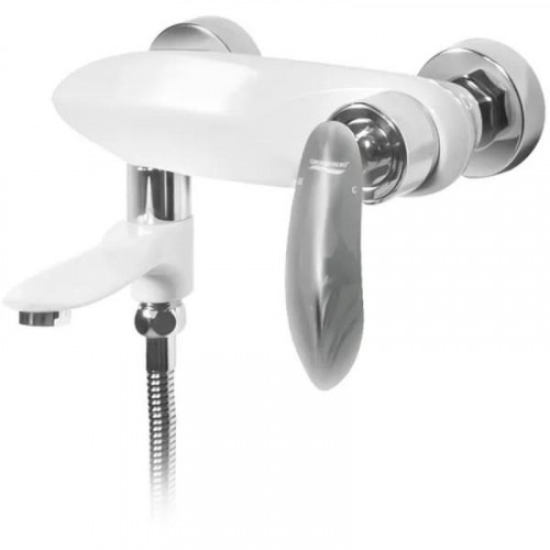 Смеситель для кухни Grocenberg GB8001WC Белый Хром