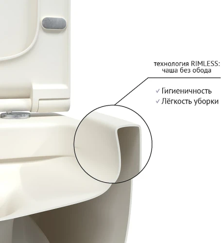Унитаз Berges Ego XL 082228 подвесной Белый матовый с сиденьем Микролифт фарфор подвесной