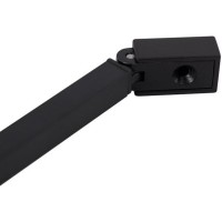 Шторка на ванну Cezares Liberta 80 LIBERTA-V-1-TB-80/155-C-NERO профиль Черный матовый стекло прозрачное