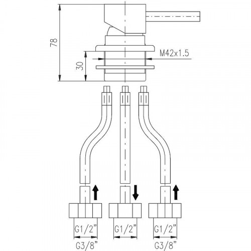 Смеситель на борт ванны Rav Slezak Seina SE968.5 Хром латунь
