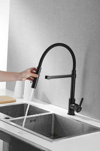 Смеситель для кухни Rose R133H цвет Черный