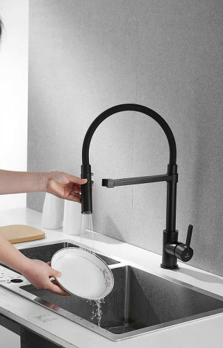 Смеситель для кухни Rose R133H цвет Черный