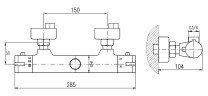 Смеситель для душа Rav Slezak Termostat TRM81.5CMATC