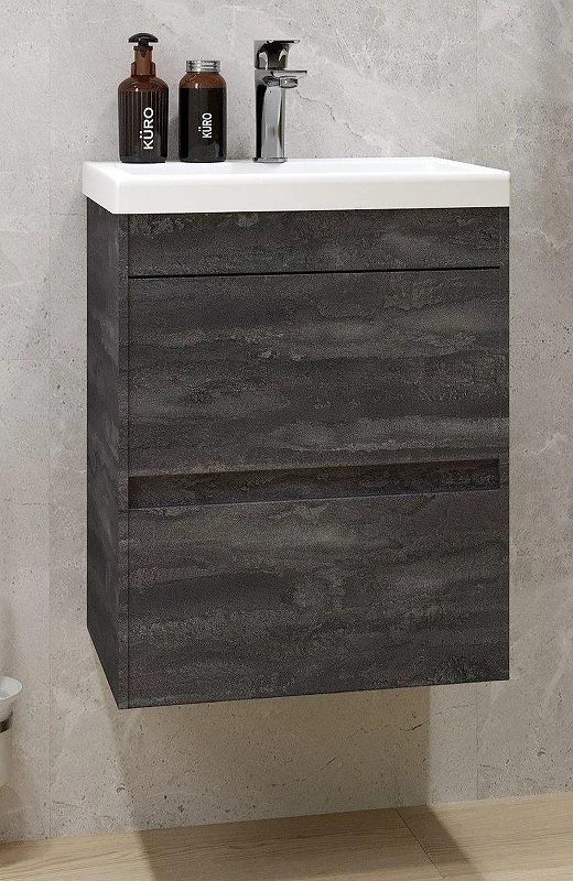 Тумба под раковину Art&Max Family M 40 Family-M-400-2C-SO-IS подвесная цвет Железный камень
