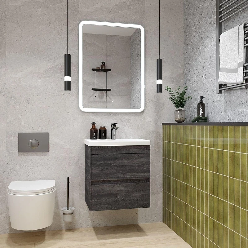 Тумба под раковину Art&Max Family M 40 Family-M-400-2C-SO-IS подвесная цвет Железный камень