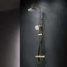 Душевая система AM.PM X-Joy F0785A499 с термостатом Золото латунь на стену