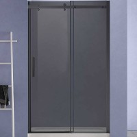 Душевая дверь Vincea Como-N 140 VDS-4CN140CGB профиль Черный стекло тонированное