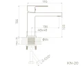 Смеситель для раковины Knotlor Stable KN-20 цвет Хром