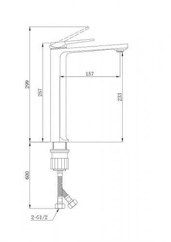 Смеситель для раковины Boch Mann Viva XL BM9134 Хром латунь