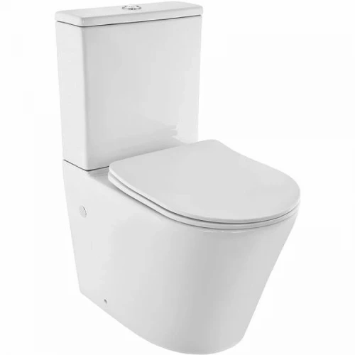 Унитаз компакт Bond Oval F03-00 Белый с бачком и сиденьем Микролифт фарфор напольный