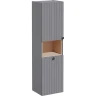 Шкаф пенал Vitra Root Groove 40 L 69095 подвесной с бельевое корзиной Серый матовый МДФ / ЛДСП