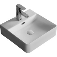 Раковина Ceruttispa 42 CR7602B СТ9608 Белая фарфор накладная