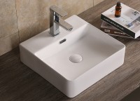 Раковина Ceruttispa 42 CR7602B СТ9608 Белая фарфор накладная