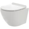 Комплект унитаза AQUAme AQM2002 с инсталляцией Berges Atom 410 040332 с сиденьем Микролифт и Черной матовой клавишей смыва фаянс подвесной