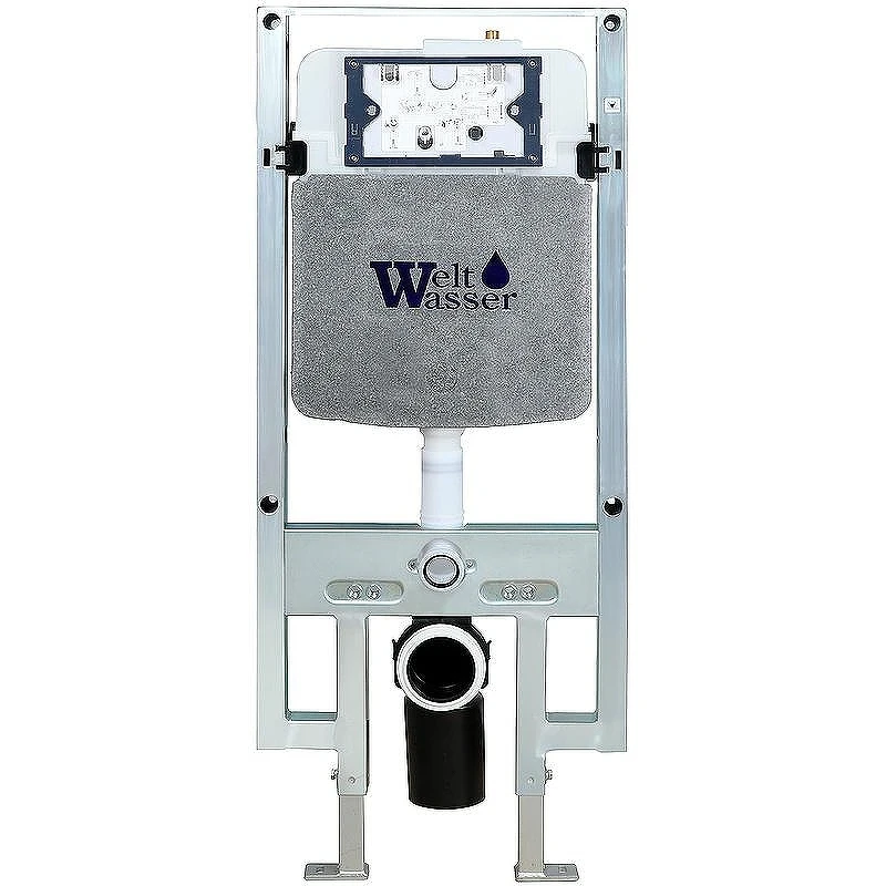Комплект унитаза с инсталляцией WeltWasser AMBERG 497 ST + ERLENBACH 004 GL-WT + AMBERG RD-WT 10000006686 цвет Белый глянцевый с сиденьем Микролифт и клавишей смыва цвет Белый