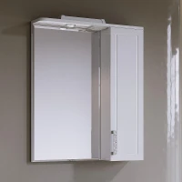 Зеркало со шкафом Alavann Vittoria 60/2-01 L ALV0272001 с подсветкой цвет Белый