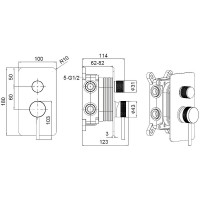 Смеситель для душа Allen Brau Priority 5.31A11-MG Графит брашированный латунь встраиваемый