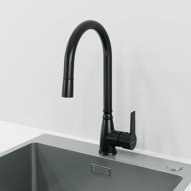 Смеситель для кухни Laparet Alamera N2040929LPT Черный латунь