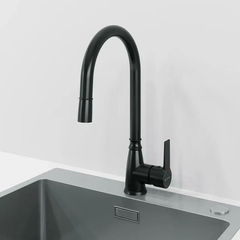 Смеситель для кухни Laparet Alamera N2040929LPT Черный латунь