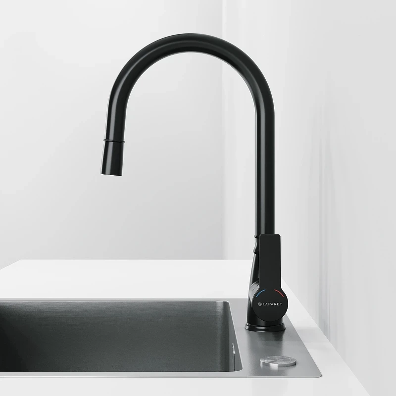 Смеситель для кухни Laparet Alamera N2040929LPT Черный латунь