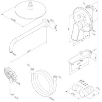 Душевая система AM.PM X-Joy FB85A10020 Хром латунь встраиваемый