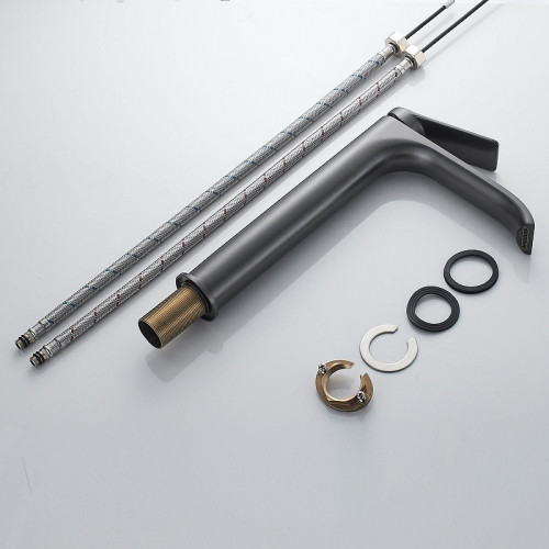 Смеситель для раковины Shevanik S4111T цвет Оружейная сталь