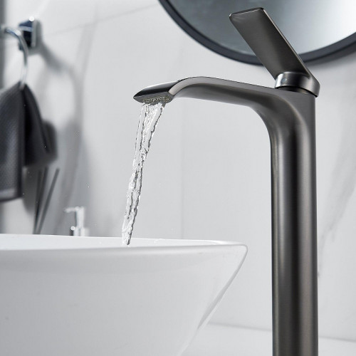 Смеситель для раковины Shevanik S4111T цвет Оружейная сталь