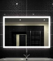 Зеркало Relisan Ivanka 1200х800 Гл000024361 с подсветкой с сенсорным выключателем, увеличением и часами