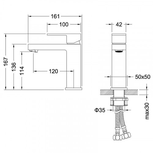 Комплект смесителей Aquatek Либра AQ1630CR Хром латунь