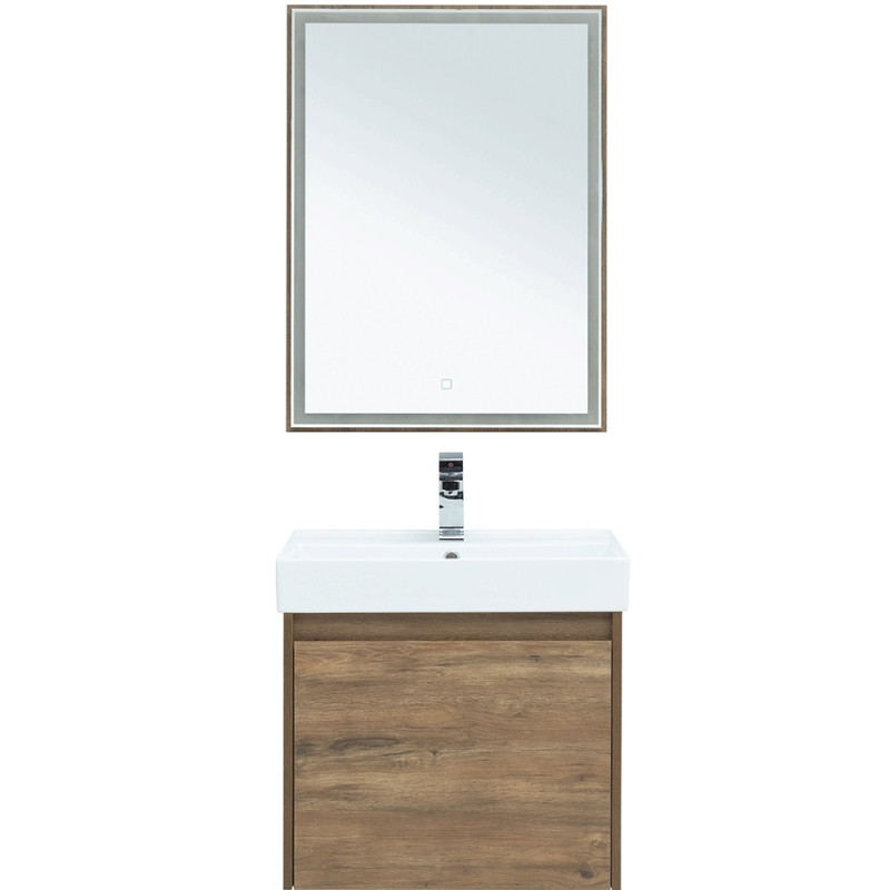 Тумба под раковину Aquanet Nova Lite 60 249511 подвесная Дуб рустикальный МДФ / ЛДСП