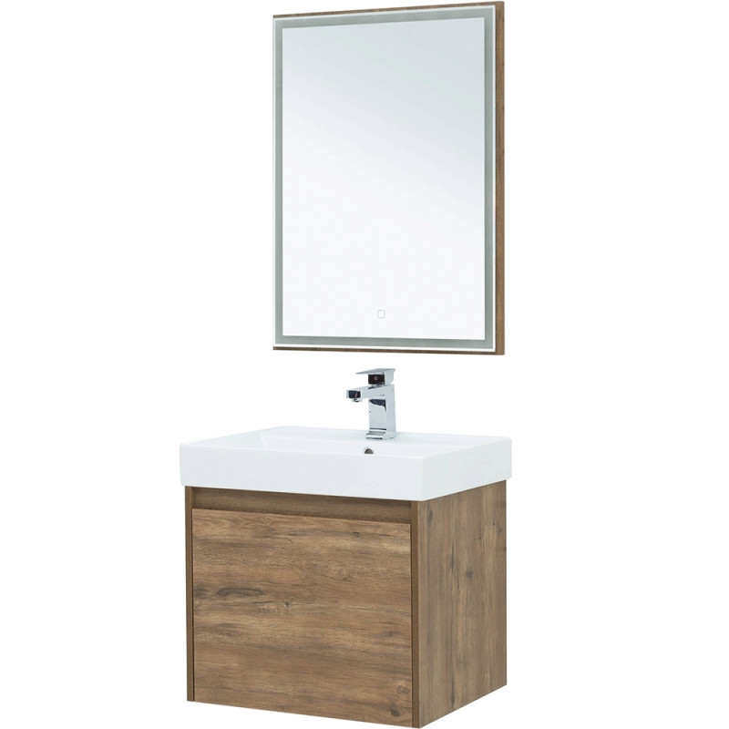 Тумба под раковину Aquanet Nova Lite 60 249511 подвесная Дуб рустикальный МДФ / ЛДСП