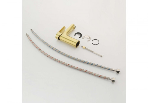 Смеситель для раковины Aquatek Ника AQ1810BG цвет Золото шлифованное