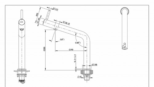 Смеситель для кухни Bravat Ozen F7354388CP-ENG Хром латунь
