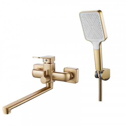 Смеситель для ванны Shevanik S9902G универсальный цвет Золотой сатин