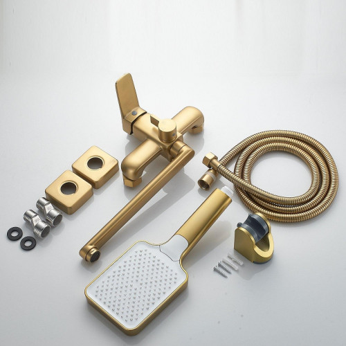 Смеситель для ванны Shevanik S9902G универсальный цвет Золотой сатин