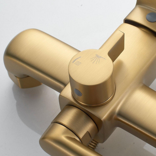 Смеситель для ванны Shevanik S9902G универсальный цвет Золотой сатин