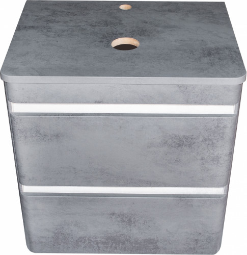 Тумба под раковину Style Line Атлантика Люкс Plus 60 СС-00002279 подвесная Темный бетон МДФ / ЛДСП