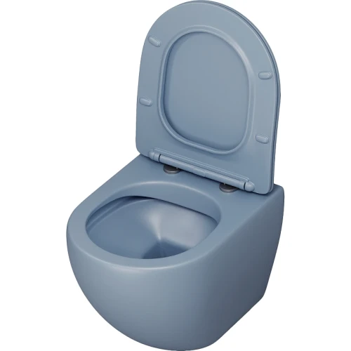 Унитаз Grossman Color GR-4455BSMS-21 подвесной Голубой матовый с сиденьем Микролифт фаянс подвесной