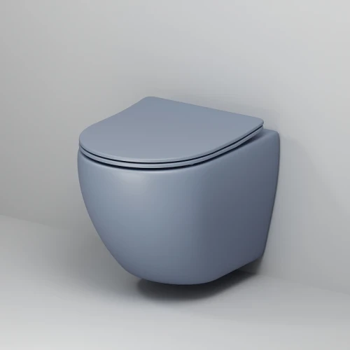 Унитаз Grossman Color GR-4455BSMS-21 подвесной Голубой матовый с сиденьем Микролифт фаянс подвесной