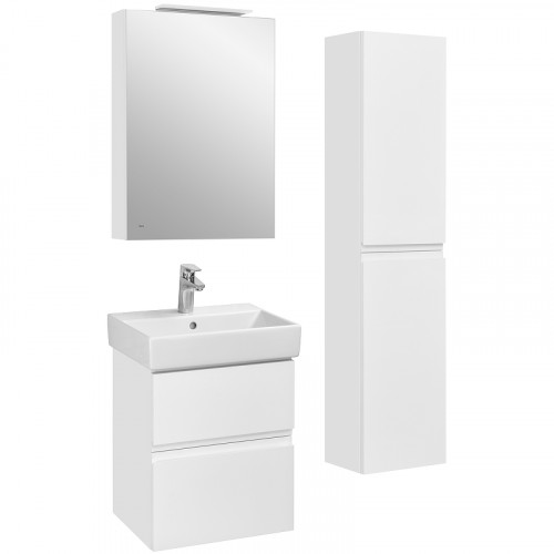 Зеркальный шкаф Roca Oleta 50 L A857643806 с подсветкой Белый глянец