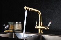 Смеситель для кухни Lemark Villa LM4861B Бронза латунь
