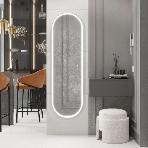 Зеркало Laparet Modus 45 mod.Arca.45*150 с подсветкой с сенсорным выключателем стекло