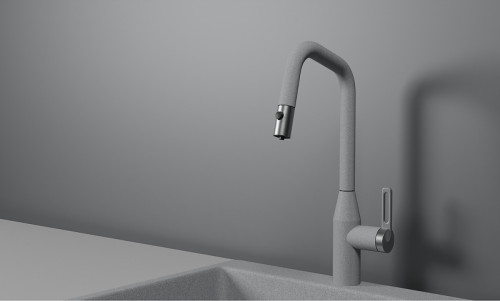 Смеситель для кухни Granula 8171 цвет Базальт