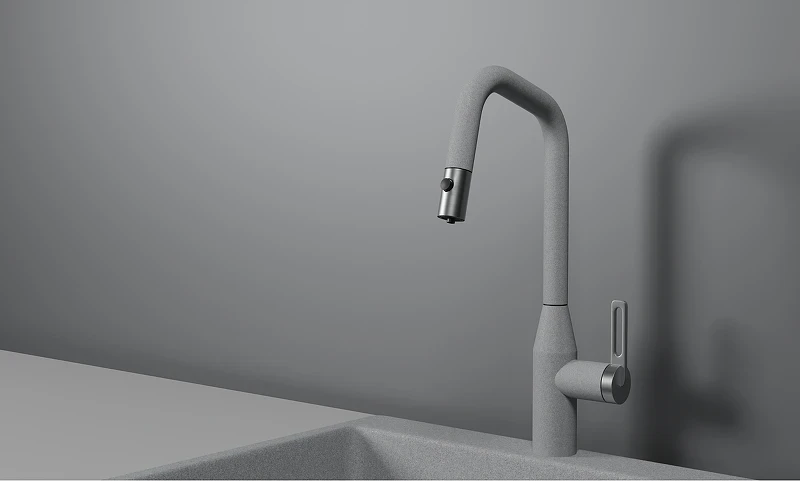 Смеситель для кухни Granula 8171 цвет Базальт
