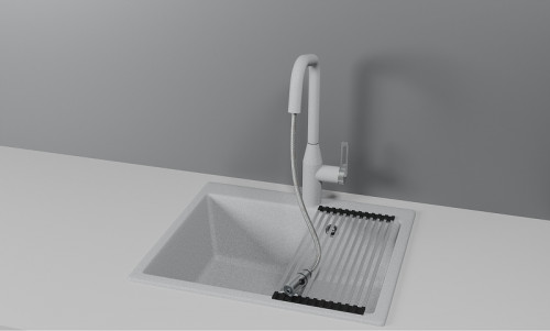 Смеситель для кухни Granula 8171 цвет Базальт