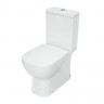Унитаз компакт Sanita Luxe Quadro WC.CC/Quadro/2-SlimDM/WHT.G/S1 цвет Белый с бачком и сиденьем Микролифт