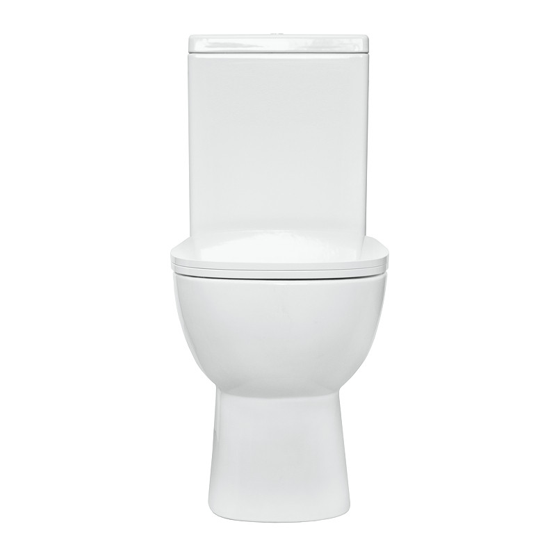 Унитаз компакт Sanita Luxe Quadro WC.CC/Quadro/2-SlimDM/WHT.G/S1 цвет Белый с бачком и сиденьем Микролифт